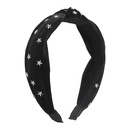 simple solid color knotted fashion fivepointed star retro velvet headbandpicture11