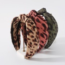 vintage leopard print hit color fabric knotted widebrimmed retro headbandpicture7