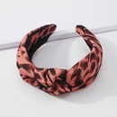 vintage leopard print hit color fabric knotted widebrimmed retro headbandpicture8
