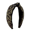 vintage leopard print hit color fabric knotted widebrimmed retro headbandpicture11