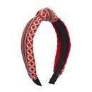 fashion retro contrast color widebrimmed braided headbands wholesalepicture5