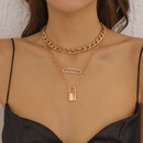fashion exaggerated lockshaped pendant necklace wholesalepicture7