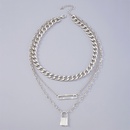 fashion exaggerated lockshaped pendant necklace wholesalepicture10