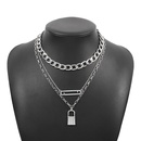 fashion exaggerated lockshaped pendant necklace wholesalepicture11