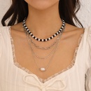 fashion new multilayer black and white beads necklace wholesalepicture7