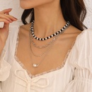fashion new multilayer black and white beads necklace wholesalepicture8