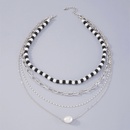 fashion new multilayer black and white beads necklace wholesalepicture9