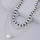 fashion new multilayer black and white beads necklace wholesalepicture10