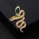 fashion new copper goldplated microset zircon snake open ring femalepicture10
