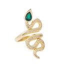 fashion new copper goldplated microset zircon snake open ring femalepicture11