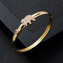 new fashion copperplated real gold microset zircon elephant bracelet accessoriespicture8