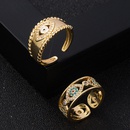 fashion copper goldplated microset zircon devils eye opening adjustable ringpicture8