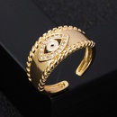 fashion copper goldplated microset zircon devils eye opening adjustable ringpicture10