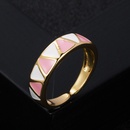 fashion drip oil color matching ring simple copper goldplated open ringpicture8