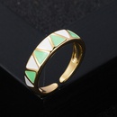 fashion drip oil color matching ring simple copper goldplated open ringpicture9