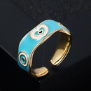 fashion copper plated real gold drip oil enamel heart open ringpicture9