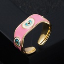 fashion copper plated real gold drip oil enamel heart open ringpicture10