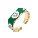 fashion copper plated real gold drip oil enamel heart open ringpicture11