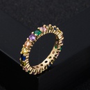 fashion copper goldplated microset zircon rainbow series hiphop ringpicture7