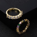 fashion copper goldplated microset zircon rainbow series hiphop ringpicture9