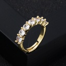 fashion copper goldplated microset zircon rainbow series hiphop ringpicture10