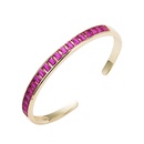 fashion rainbow series copperplated real gold microset zircon open braceletpicture11