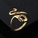 fashion copper goldplated microset zircon winding snakeshaped open ringpicture9