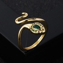 fashion copper goldplated microset zircon winding snakeshaped open ringpicture10