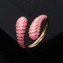 creative copper goldplated color oil drip snake ring fashion open ringpicture10