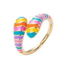 creative copper goldplated color oil drip snake ring fashion open ringpicture11