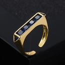 fashion copper microset zircon open rainbow ring hiphop tail ringpicture10