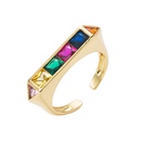 fashion copper microset zircon open rainbow ring hiphop tail ringpicture11
