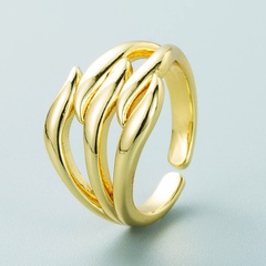 fashion multi-layer ring Korean copper plated real gold index finger tail ring