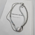 retro inlaid pearl chain irregular simple titanium steel collarbone chainpicture12