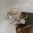 Fashion microset bow tassel moon metal earringspicture11