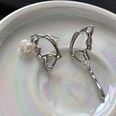 Fashion butterfly wings girls hollow silver earrings wholesale studpicture12