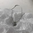simple fashion heart letters Love trend titanium steel necklacepicture12