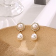 retro water drop pearl earrings simple flash diamond alloy earringspicture12