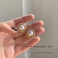 retro water drop pearl earrings simple flash diamond alloy earringspicture13