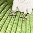 fashion bows rhinestone earring simple pearl alloy drop earringspicture13
