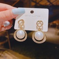 fashion threedimensional doublelayer heartshaped pearl alloy earringspicture13