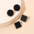 autumn and winter retro leopard print female new alloy plaid earringspicture15