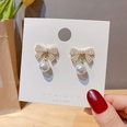 Fashion Bow Pearl Earrings Sweet Alloy Earringspicture12