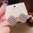 fashion houndstooth square earrings geometric contrast color alloy earringspicture12