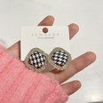 fashion houndstooth square earrings geometric contrast color alloy earringspicture13