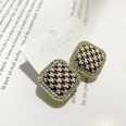 fashion houndstooth square earrings geometric contrast color alloy earringspicture14