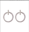 exquisite simple full diamond round small circle alloy earrings femalepicture10