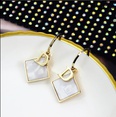 Simple fashionable letter D shell womens geometric alloy earringspicture12