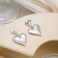 simple plain threedimensional mirror heart alloy drop earrings wholesalepicture13