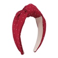 simple fabric knotted retro solid color inlaid rhinestone hairband wholesalepicture10